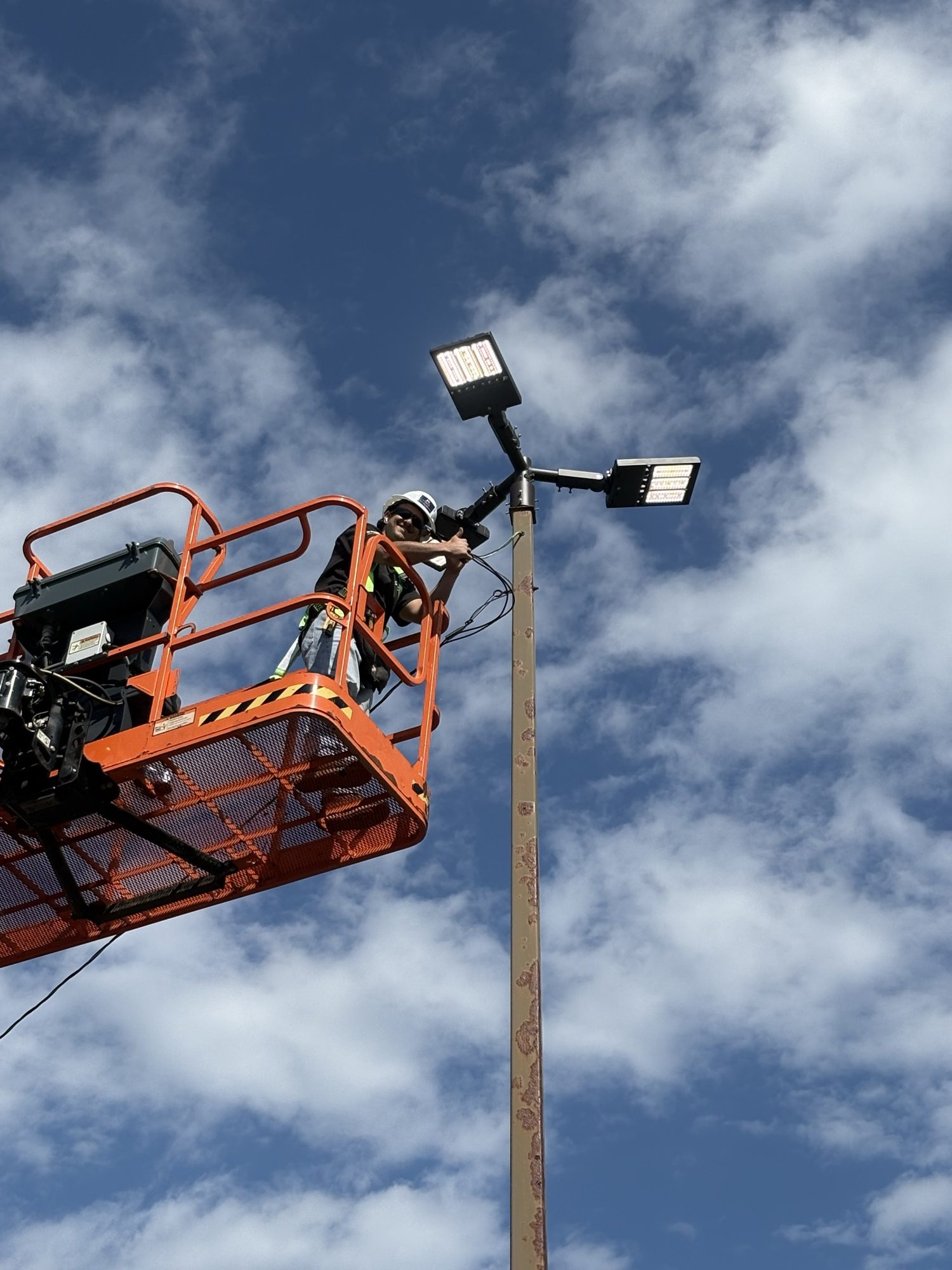 Parking lot LED light replacement