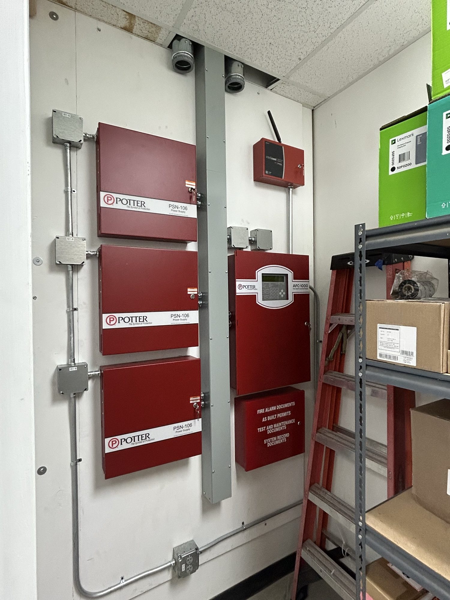 Commercial fire alarm system installation